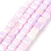 Electroplate Opaque Glass Beads Strands