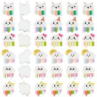 60Pcs 6 Styles Opaque Resin Cabochons