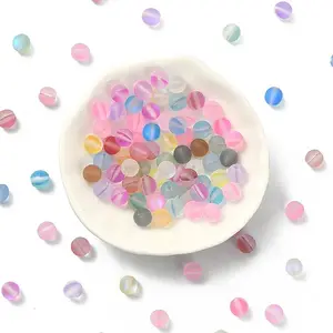 Transparent Frosted Glass Beads
