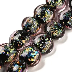 Handmade Dichroic Foil Glass Beads Strands