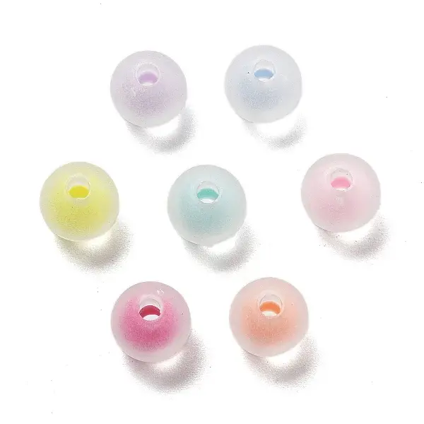 Frosted Transparent Acrylic Beads