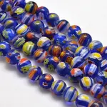 Round Millefiori Glass Beads Strands