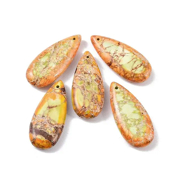 Dyed Synthetic Imperial Jasper Pendants