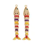 Brass Micro Pave Cubic Zirconia Pendants