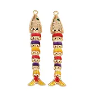 Brass Micro Pave Cubic Zirconia Pendants