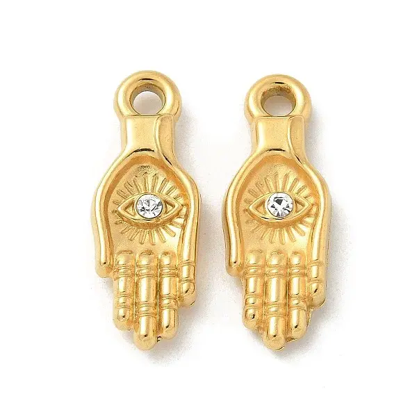 304 Stainless Steel Rhinestone Pendants