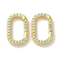Rack Plated Brass Micro Pave Cubic Zirconia Clasps