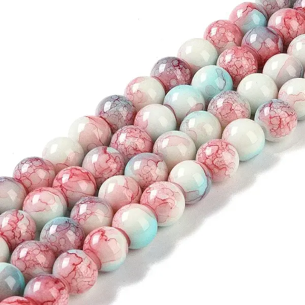 Baking Paint Glass Bead Strands