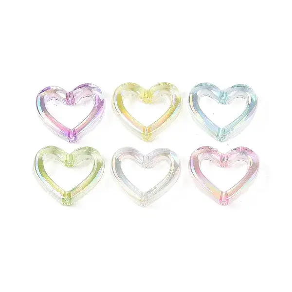 UV Plating Transparent Acrylic Beads. Mixed Color