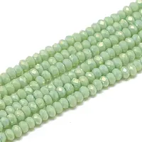 Electroplate Opaque Solid Color Glass Beads Strands