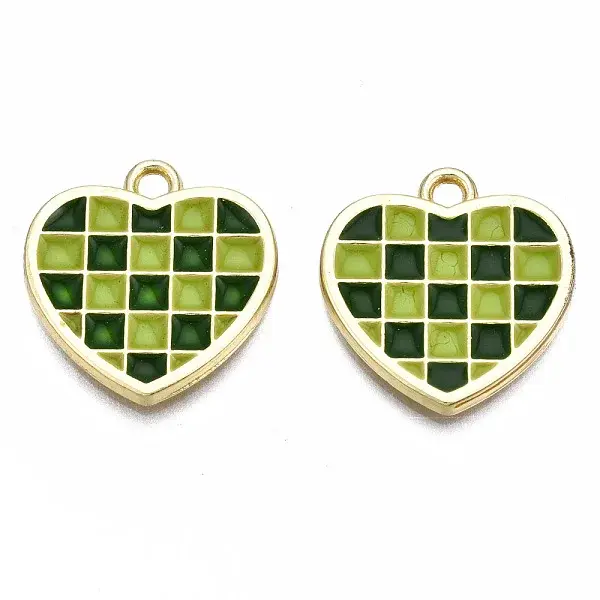Rack Plating Alloy Checkerboard Pendants