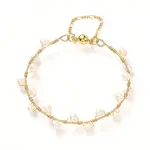 Natural Pearl Braided Bangle for Girl Women