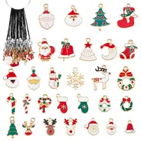 Christmas Theme Alloy Enamel Mobile Straps