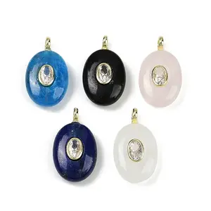 Natural Mixed Stone & Cubic Zirconia Pendants