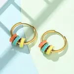 Ion Plating(IP) 304 Stainless Steel Hoop Earrings