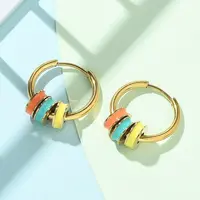 Ion Plating(IP) 304 Stainless Steel Hoop Earrings