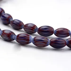 Handmade Chevron Lampwork Beads Strands