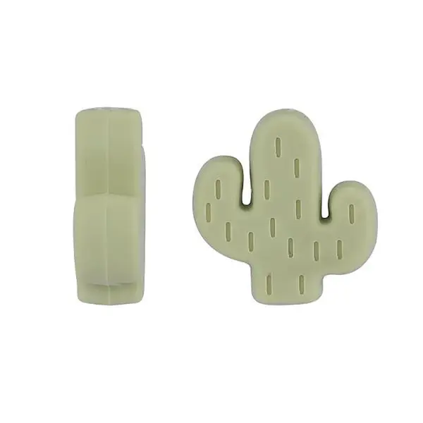 20Pcs Cactus Food Grade Eco-Friendly Silicone Focal Beads