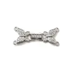 Brass Micro Pave Clear Cubic Zirconia Watch Band Clasps