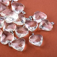Heart Alloy Glass Pendants