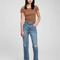 GAP Teen džíny girlfriend high rise Washwell - Holky