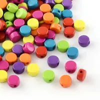 Flat Round Opaque Acrylic Beads