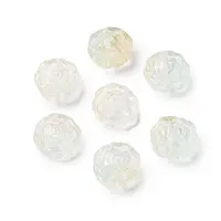 Spray Painted Transparent Glass Beads