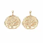 Brass Micro Pave Clear Cubic Zirconia Pendants