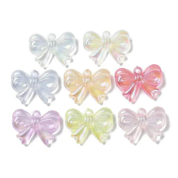 Luminous Rainbow Iridescent Plating Transparent Acrylic Pendants