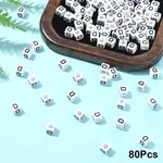 Acrylic Horizontal Hole Letter Beads