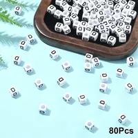 Acrylic Horizontal Hole Letter Beads