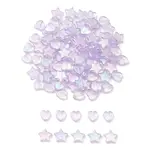 100Pcs 2 Style Eco-Friendly Transparent Acrylic Beads