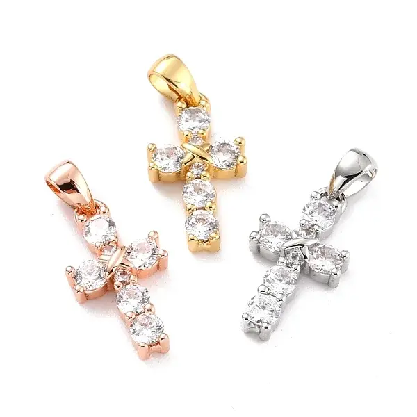 Brass Micro Pave Cubic Zirconia Pendant