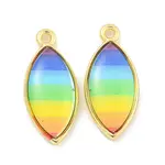 Rainbow Color Opaque Resin Pendants