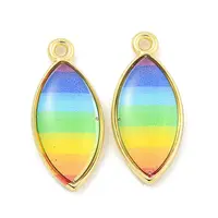 Rainbow Color Opaque Resin Pendants