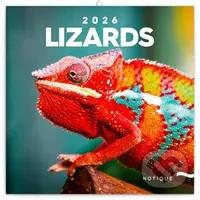 NOTIQUE Nástenný poznámkový kalendár Lizards (Jaštery) 2026