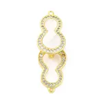Brass Clear Cubic Zirconia Fold Over Clasps