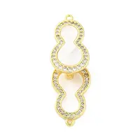 Brass Clear Cubic Zirconia Fold Over Clasps