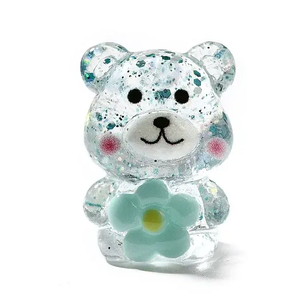 Transparent Resin Little Bear Ornament