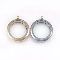 304 Stainless Steel Magnetic Floating Locket Pendants