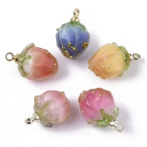 Handmade Flower Epoxy Resin Pendants