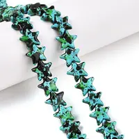 Spray Painted Synthetic Turquoise Beads Strands