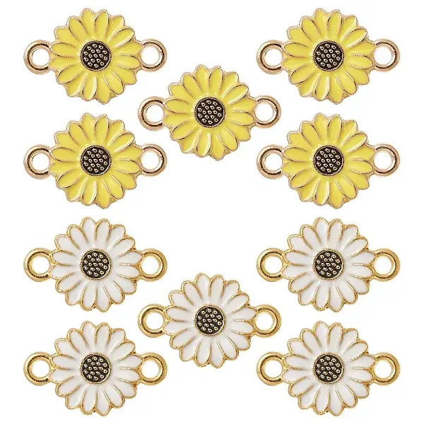 10Pcs 2 Colors Golden Tone Alloy Connector Charms