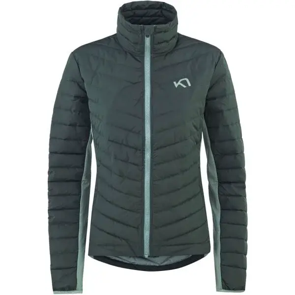 KARI TRAA EVA DOWN JACKET Dámska páperová izolačná bunda, tmavo zelená, veľkosť
