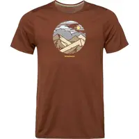 Smartwool FOURTEENER ACTIVE SHORT SLEEVE GRAPHIC TEE Pánske tričko, hnedá, veľkosť
