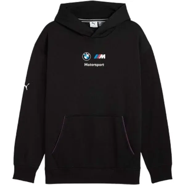 Puma BMW M MOTORSPORT ESSENTIALS+ HOODIE FLEECE Pánska mikina, čierna, veľkosť