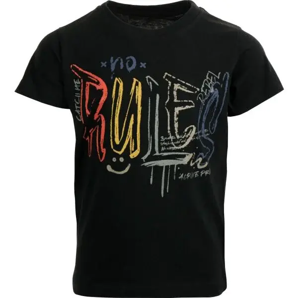 ALPINE PRO DEXO Detské tričko, čierna, veľkosť 104-110