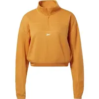 Reebok WOR KNIT 1/4 ZIP Dámska mikina, oranžová, veľkosť