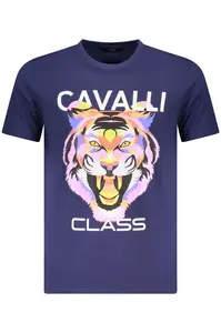 CAVALLI CLASS pánské triko s krátkým rukávem modré