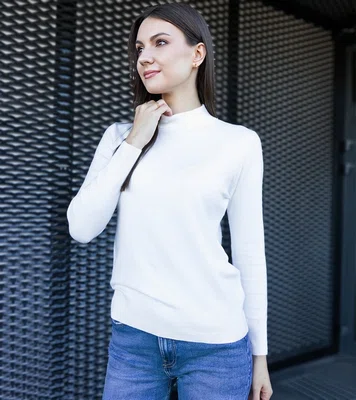 Gemre White classic loose-fit sweater Essana